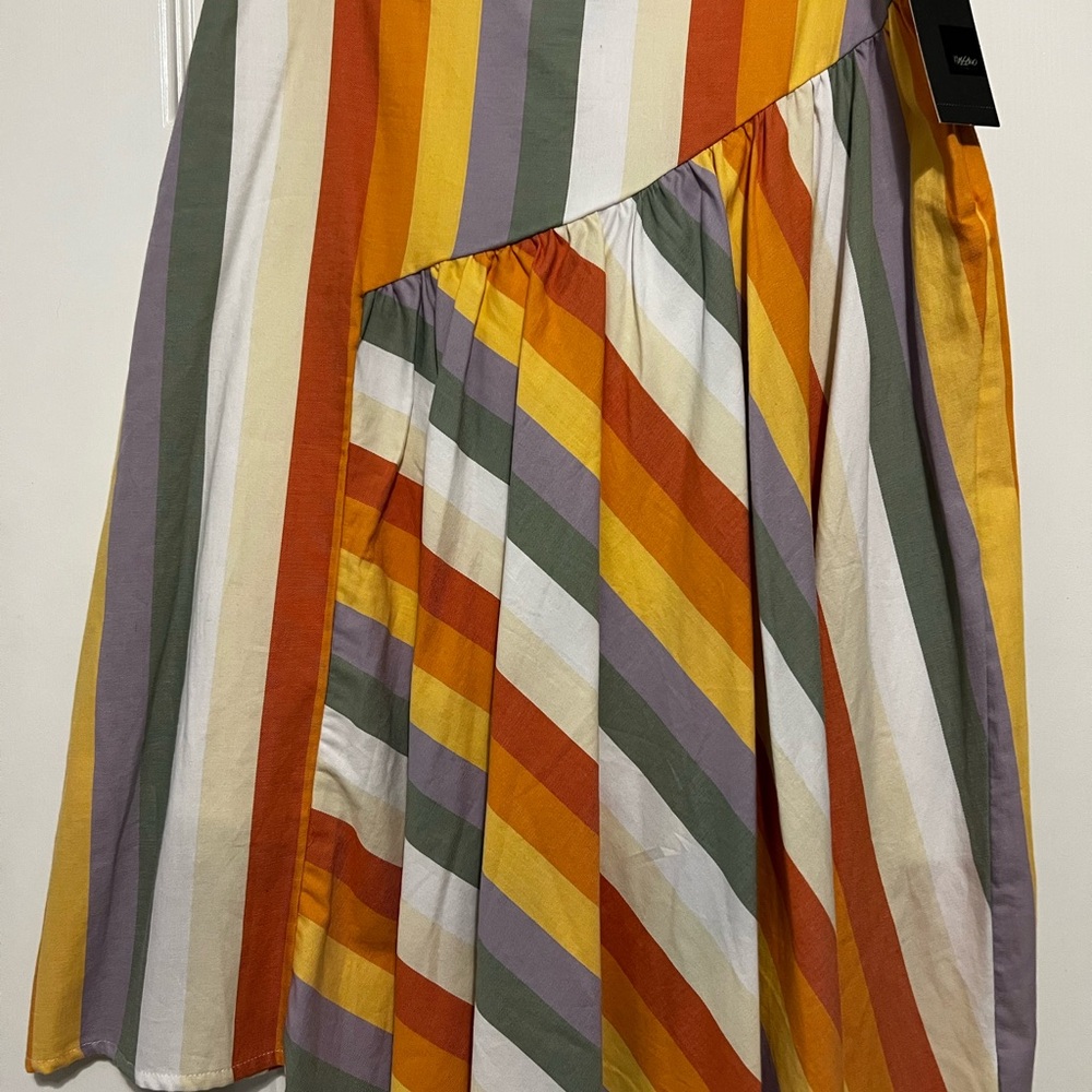 Target Asymmetrical Skirt in Multicolor Stripes
